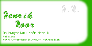 henrik moor business card