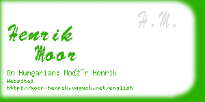henrik moor business card